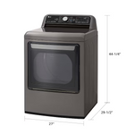 LG TurboSteam Smart Wi-Fi Enabled 7.3-cu ft Steam Cycle Electric Dryer (Graphite Steel) ENERGY STAR, DLEX7800VE *JR2201, CLEARANCED
