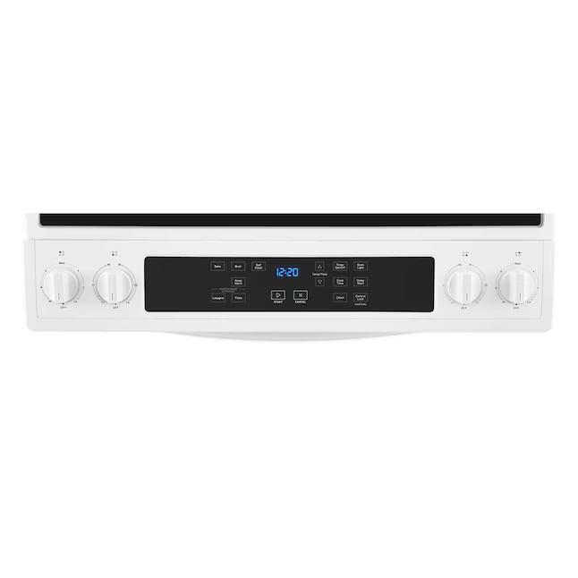 Whirlpool 30-in Glass Top 4 burners 4.8-cu ft Slide-In Electric Range (White), WEE515SALW/2 *JR2506, Retail: $1,849.00, FINAL PRICE: $799.99 + TAX