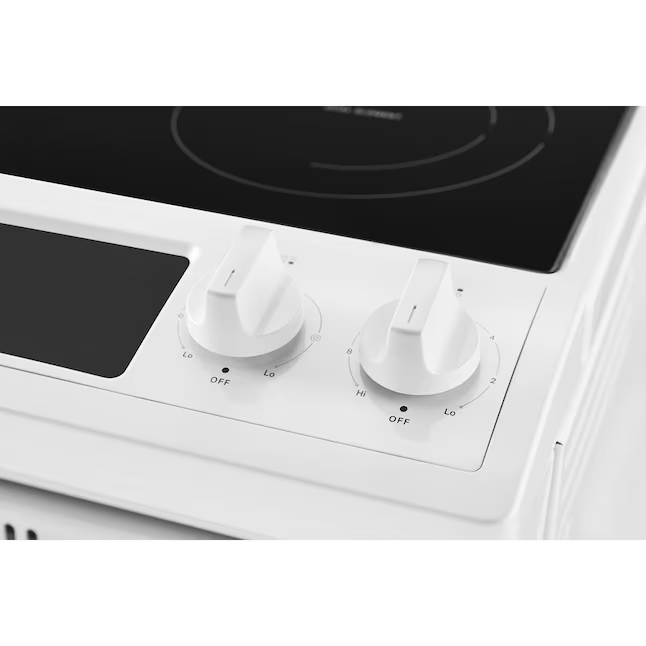 Whirlpool 30-in Glass Top 4 burners 4.8-cu ft Slide-In Electric Range (White), WEE515SALW/2 *JR2506, Retail: $1,849.00, FINAL PRICE: $799.99 + TAX