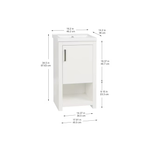 Alpine Reserve Del Rose 18-in White Single Sink Bathroom Vanity with White Engineered Stone Top, BV-6349W, Retail: $249.00, FINAL: $149.99, CLEARANCED: $119.99 + TAX