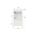 Alpine Reserve Del Rose 18-in White Single Sink Bathroom Vanity with White Engineered Stone Top, BV-6349W, Retail: $249.00, FINAL: $149.99, CLEARANCED: $119.99 + TAX