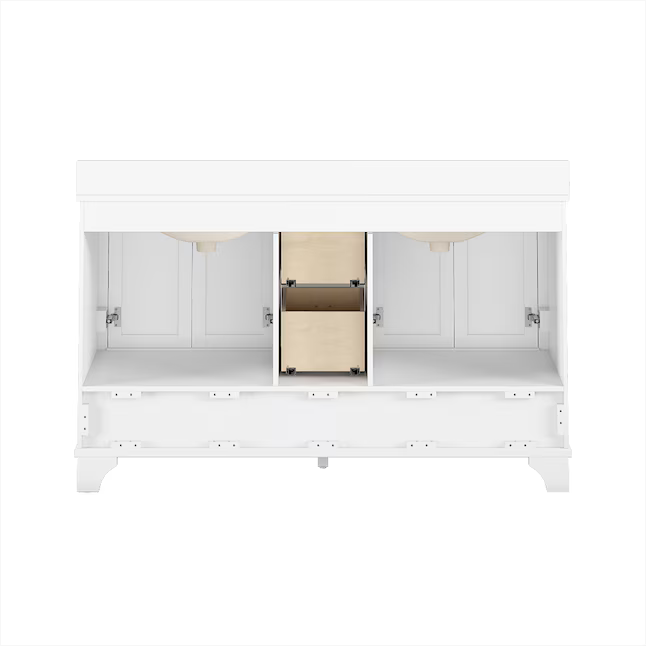 Rose 60-in Double Sink Vanity with Engineered Carrara Top in White, ROSE7060WH [FB328], FINAL PRICE: $1,199.99 + TAX
