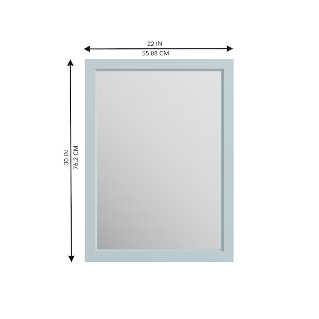 Alpine Reserve Canterbury 22-in x 30-in Framed Bathroom Light Blue Mirror, 1227MR-22-287, FINAL PRICE: $39.99 + Tax