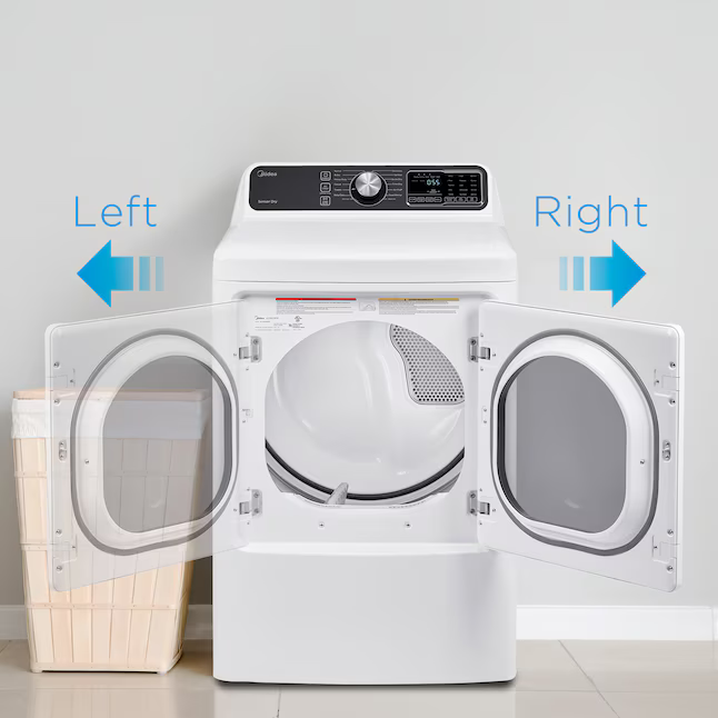 Midea 7.5-cu ft Electric Dryer (White), MLE45N3BWW, MSRP: $749.00, Final Price: $599.00 + Tax