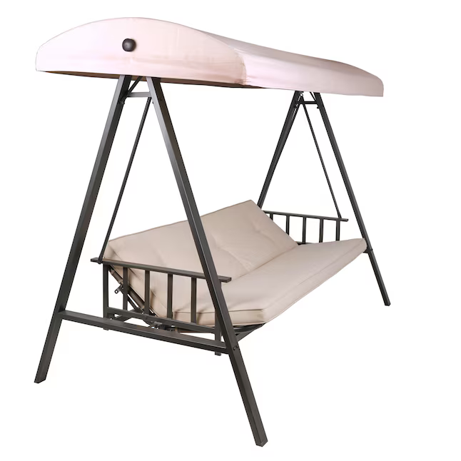 Summit Lane 3-person Brown Steel Outdoor Swing, GCS00395A *HD2509, Retail: $378.00, FINAL PRICE: $239.99 + TAX