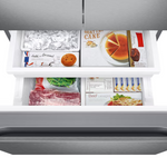 Samsung Bespoke AI Standard-Depth 22-cu ft 30-in Wide French Door Refrigerator with Ice Maker ( Fingerprint Resistant Stainless Steel ) ENERGY STAR Certified