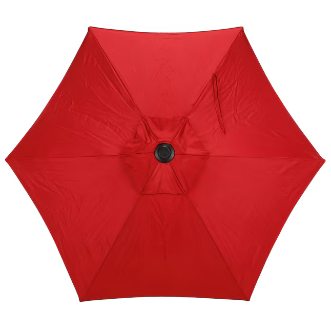 Style Selections 7.5-Feet Steel Red Push-Button Tilt Market Patio Umbrella, UCS181A-RD  #4097301 *JR2509, Retail: $59.00, FINAL PRICE: $37.99 + TAX