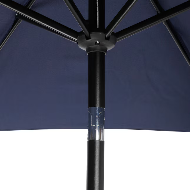 Style Selections 7.5-ft Steel Navy Push-button Tilt Market Patio Umbrella, UCS181A-NY  #4097302 *JR2509, Retail: $59.00, FINAL PRICE: $37.99 + TAX