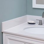 Alpine Reserve 4-in H x 21-in L x 0.75-in D Pure White Engineered Stone Sidesplash, PU-21WHT-907-SS, FINAL PRICE: $29.99 + Tax