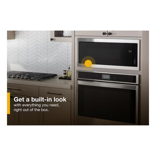 Whirlpool 1.1-cu ft 1000-Watt 29.75-in Built-In Microwave (Stainless Steel), WMT50011KS *HD2509, Retail: $749.00, FINAL PRICE: $469.99 + TAX