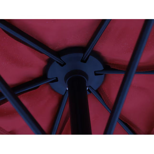 Style Selections 7.5-Feet Steel Red Push-Button Tilt Market Patio Umbrella, UCS181A-RD  #4097301 *JR2509, Retail: $59.00, FINAL PRICE: $37.99 + TAX