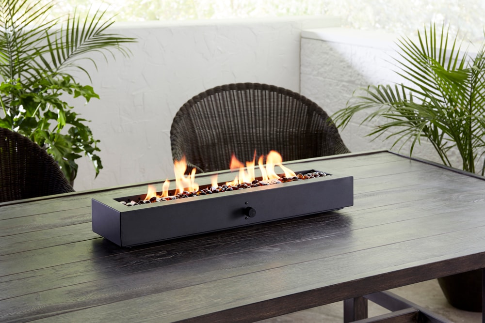 Alpine Reserve 28-in W 40000 Maximum BTUs Steel Rectangle Portable Liquid propane Fire pit