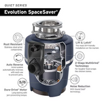 InSinkErator Evolution SpaceSaver 5/8-HP Continuous Feed Noise Insulation Garbage Disposal, SPACE SAVER, *JR2401