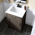 Summit Lane Alton 24-in Brown Undermount Single Sink Bathroom Vanity with White Engineered Stone Top, LWSG24VBR, 4082265, [FB284], MSRP: $624.00, FINAL: $279.99, CLEARANCE: $229.99 + Tax