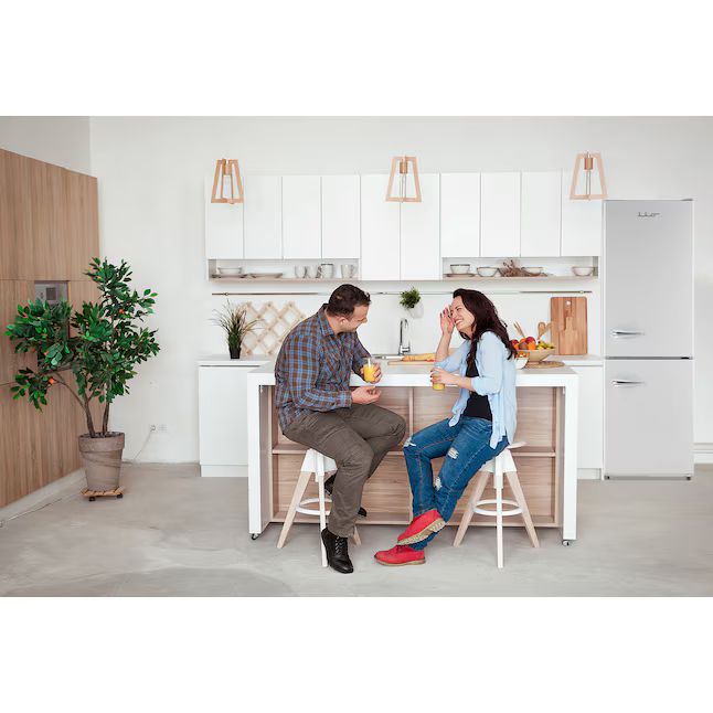 iio Retro-Mod RM1 11-cu ft Standard-Depth Bottom-Freezer Refrigerator in White, ALBR1372WW-R *JR2509, Retail: $1,599.00, FINAL PRICE: $999.99 + TAX