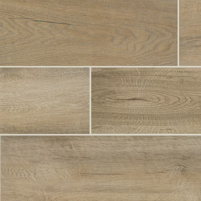 STAINMASTER Ferndale Oak 6-in x 24-in Matte Porcelain Wood Look Floor and Wall Tile, 8 mm, 15 pcs, 50.40 lbs, 15 sf, SM43624XTMTLW  #918693  *JR2510, Retail: $1.99/sf, $29.85/box, FINAL PRICE: $1.29/sf, $19.35/bx + TAX
