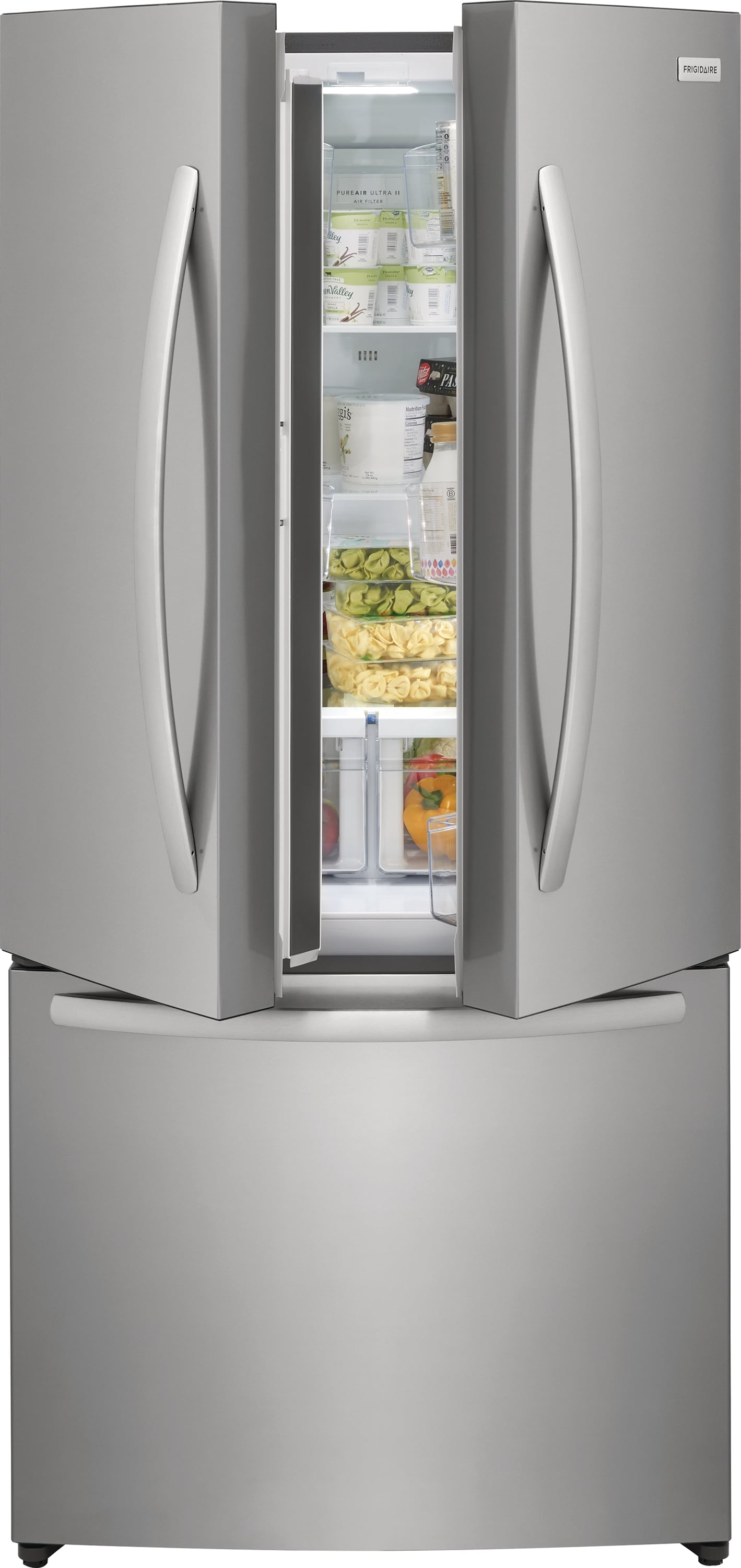 Frigidaire Counter-Depth 17.6-cu ft 3 -Door 31-in Wide with Ice Maker ( Fingerprint-Resistant Stainless Look ) ENERGY STAR Certified