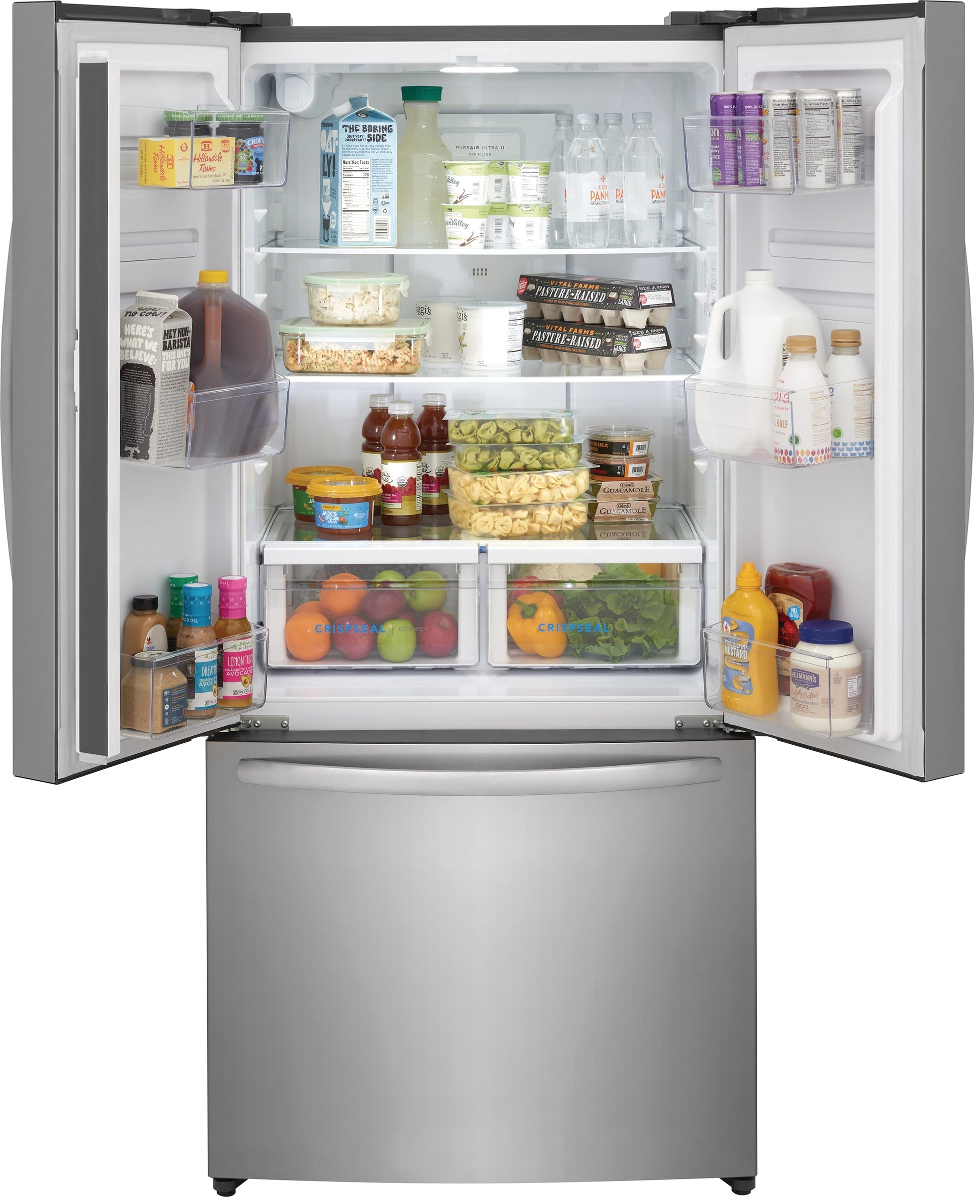 Frigidaire Counter-Depth 17.6-cu ft 3 -Door 31-in Wide with Ice Maker ( Fingerprint-Resistant Stainless Look ) ENERGY STAR Certified