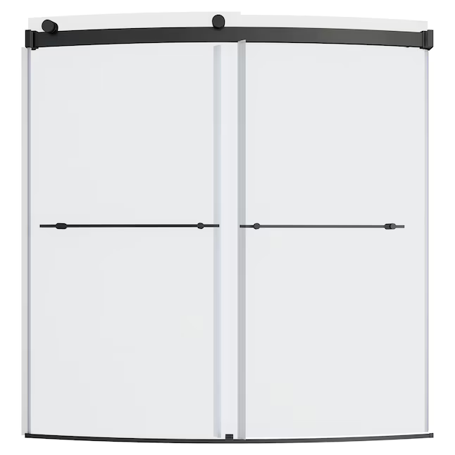 American Standard Elevate Brushed Nickel 58-in to 58-1/2-in W x 59.96-Inches H Framed Sliding Soft Close Bathtub door, AM00837400.295, 3492068, JR2202