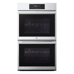 LG STUDIO InstaView 30-in Smart Compatible Double Electric Wall Oven with Air Fry Self-cleaning (PrintProof Stainless Steel), WDES9428F *HD2510, Retail: $4,599.00, FINAL PRICE: $2,199.99 + TAX