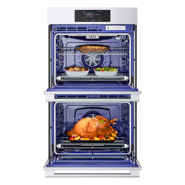 LG STUDIO InstaView 30-in Smart Compatible Double Electric Wall Oven with Air Fry Self-cleaning (PrintProof Stainless Steel), WDES9428F *HD2510, Retail: $4,599.00, FINAL PRICE: $2,199.99 + TAX