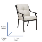 Summit Lane Elliot Creek Set of 4 Stackable Dark Gray Steel Frame Stationary Dining Chair with Gray Cushioned Seat, 790.130.001   1099834 *HD2409, Retail: $381, FINAL PRICE: $199.99 + TAX