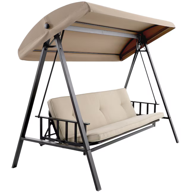 Summit Lane 3-person Brown Steel Outdoor Swing, GCS00395A *HD2509, Retail: $378.00, FINAL PRICE: $239.99 + TAX