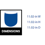 Alpine Reserve Round 11.02-in W x 11.02-in H Blue Ceramic Indoor/Outdoor Planter, LT90047M 4103777 *JR2407, MSRP: $49.98, Final Price: $29.99 +Tax