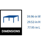 allen + roth Riverpointe Rectangle Outdoor Dining Table 39.96-in W x 77.95-in L with Umbrella Hole, CLEARANCED, 4097336, HD2210