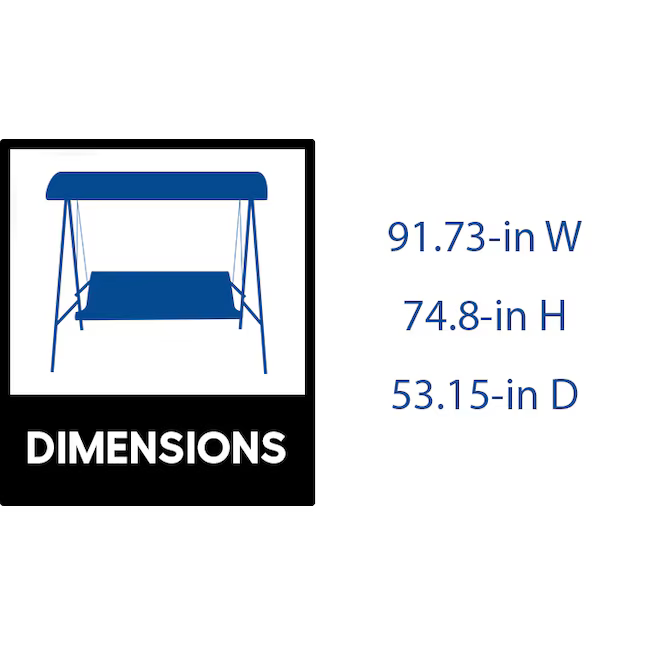 Summit Lane 3-person Brown Steel Outdoor Swing, GCS00395A *HD2509, Retail: $378.00, FINAL PRICE: $239.99 + TAX