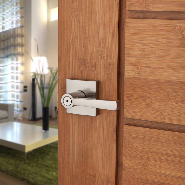 Baldwin Prestige Spyglass Satin nickel Interior or Bed/Bath Privacy Door Handle