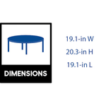 Allen + Roth Maitland Round Wicker Outdoor End Table 19.1-in W x 19.1-in L FWS80629D, MSRP: $228, Final Price: $129.00, [FB018] CLEARANCED: