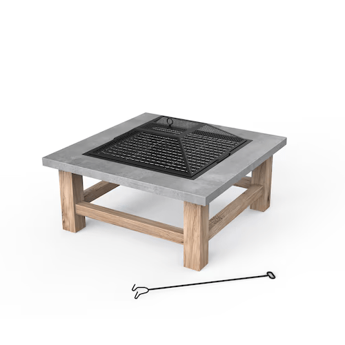 Summit Lane 34-in W Wood Grain, Grey Steel Wood-Burning Fire Pit, 5020132, SRFP22107, *HD2403 MSRP: $189.00 [FB017] - Final: $129.99