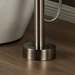 Woodbridge Derby Brushed Nickel 1-handle Freestanding High-arc Bathtub Faucet with Hand Shower