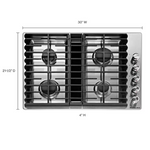 KitchenAid 30-in 4 burners Stainless Steel Gas Cooktop with Downdraft Exhaust, KCGD500GSS/05 *JR2505,  [FB224], Retail: $2,249.00, FINAL PRICE: $1,599.99 + TAX