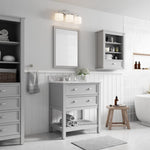 Alpine Reserve Canterbury 24x30 Muse Gray Soft Close Bathroom Wall Cabinet, 1227WC-24-242, FINAL PRICE: $49.99 + Tax