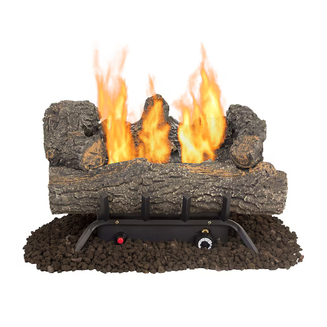 Master Forge 19.75-in 30000-BTU Dual Fuel Dual Vented Gas Fireplace Logs with Thermostat, VFL3-EO18DTL [FB190], MSRP: $245.00, Final Price: $149.00 + Tax