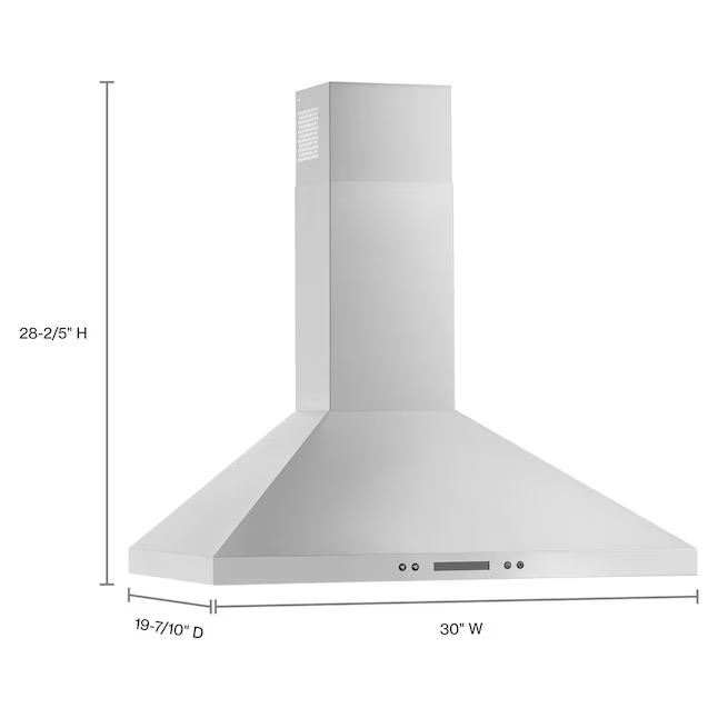 Whirlpool 30-in Convertible 400-CFM Fingerprint-Resistant Stainless Steel Wall-Mounted Range Hood with Charcoal Filter, WVW93UC0LZ, Retail: $899.00, FINAL PRICE: $399.99 + TAX