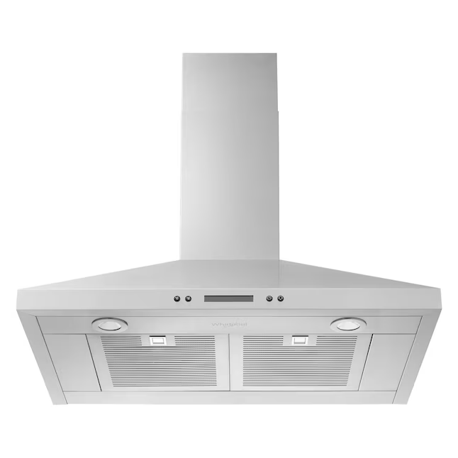 Whirlpool 30-in Convertible 400-CFM Fingerprint-Resistant Stainless Steel Wall-Mounted Range Hood with Charcoal Filter, WVW93UC0LZ, Retail: $899.00, FINAL PRICE: $399.99 + TAX