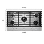KitchenAid 36-in 5 burners Stainless steel Gas Cooktop (Griddle Included)