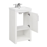Alpine Reserve Del Rose 18-in White Single Sink Bathroom Vanity with White Engineered Stone Top, BV-6349W, Retail: $249.00, FINAL: $149.99, CLEARANCED: $119.99 + TAX