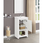Alpine Reserve Del Rose 18-in White Single Sink Bathroom Vanity with White Engineered Stone Top, BV-6349W, Retail: $249.00, FINAL: $149.99, CLEARANCED: $119.99 + TAX