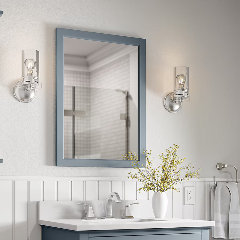 Alpine Reserve Brookview 22-in x 30-in Slate Blue Framed Bathroom Mirror, 1789MR-22-310, FINAL PRICE: $39.99 + Tax