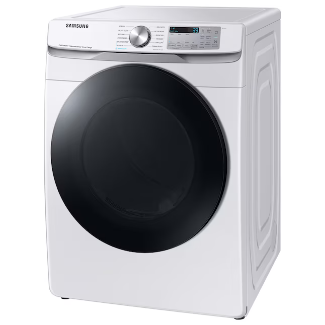 Samsung 7.5 cu. ft. Smart Electric Stackable Vented Dryer with Steam Sanitize+ in White, DVE45B6300W/A3, Retail: $1,049.00, Final Price: $599.0 + Tax
