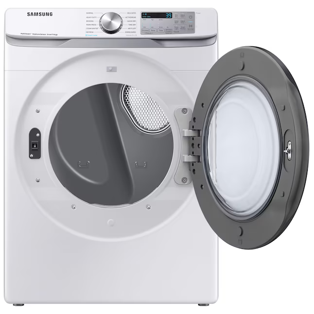 Samsung 7.5-cu ft Stackable Steam Cycle Vented Electric Dryer (White), DVE45B6300W