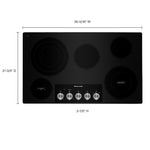 KitchenAid KitchenAid 36-in 5 burners Smooth surface Black Electric Cooktop, KCES556HBL, MSRP: $ 1,699.00, FINAL PRICE: $799.99