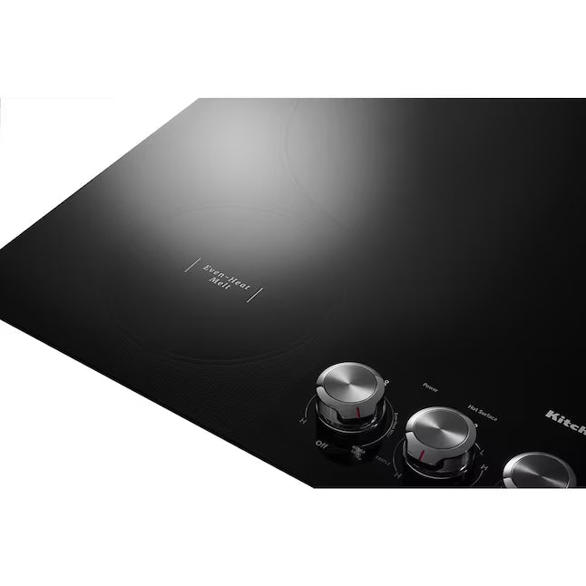KitchenAid KitchenAid 36-in 5 burners Smooth surface Black Electric Cooktop, KCES556HBL, MSRP: $ 1,699.00, FINAL PRICE: $799.99