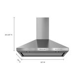 KitchenAid 30-in Convertible 400-CFM Recirculating Stainless Steel Wall Mounted Range Hood with Charcoal Filter, KVWB400DSS *JR2510, Retail: $1,519.00, FINAL PRICE: $839.99 + TAX