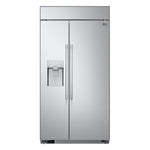 LG STUDIO 25.6-cu ft Counter-Depth 42.0-in Wide Side-by-Side Refrigerator Built-In Smart Compatible with Ice Maker ,Water and Ice Dispenser ( Stainless Steel )