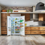 LG STUDIO 25.6-cu ft Counter-Depth 42.0-in Wide Side-by-Side Refrigerator Built-In Smart Compatible with Ice Maker ,Water and Ice Dispenser ( Stainless Steel )